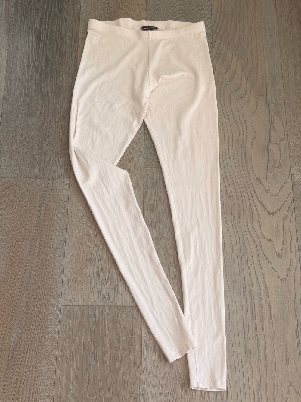 Victoria’s Secret MODA International Light Cream Cotton Spandex Stretch Leggings - Picture 4 of 4